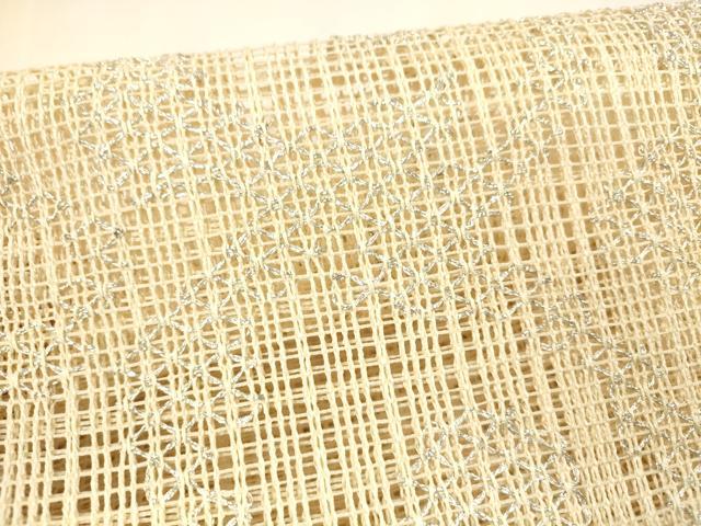 平和屋着物*夏物 つけ帯 抽象文様 銀糸 正絹 逸品 DAAZ4289cm