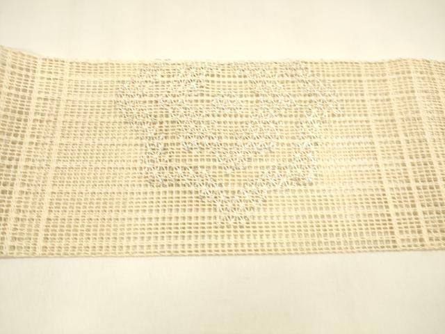 平和屋着物*夏物 つけ帯 抽象文様 銀糸 正絹 逸品 DAAZ4289cm