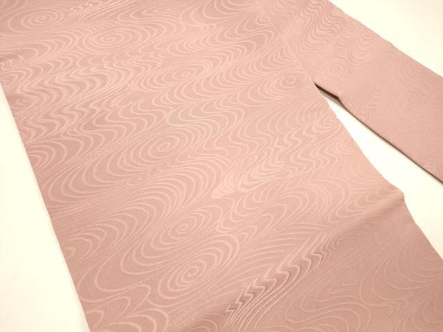 平和屋着物●全通柄九寸名古屋帯 流水地紋 紅梅色 正絹 逸品 DAAZ4363cm