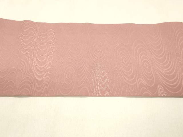 平和屋着物●全通柄九寸名古屋帯 流水地紋 紅梅色 正絹 逸品 DAAZ4363cm