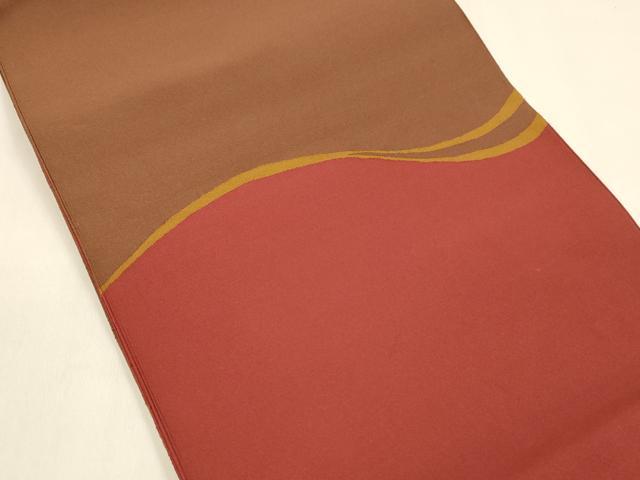 平和屋着物●爪掻き本綴れ 八寸名古屋帯 流水文 正絹 逸品 DAAZ4382cm