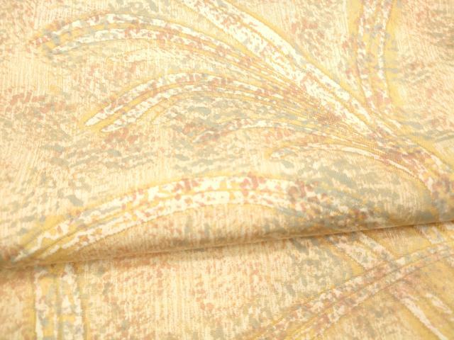 平和屋着物●六通柄袋帯 草葉文 正絹 逸品 DAAZ4517cm