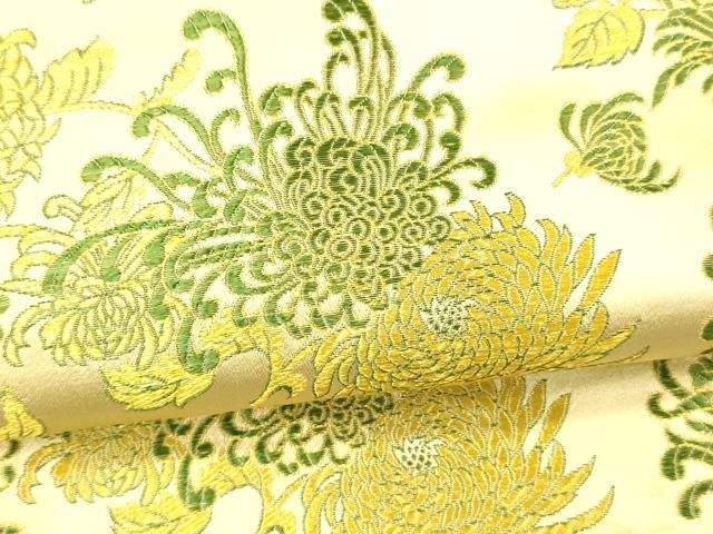 平和屋着物●アンティーク 大正ロマン つけ帯 乱菊 金糸 正絹 逸品 DAAZ4519cm