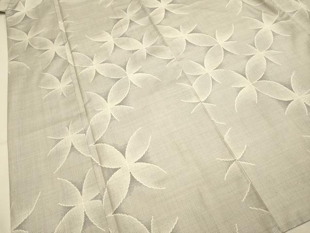 平和屋着物●本場大島紬 白大島 七宝文 正絹 逸品 DAAZ5043du