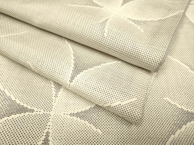 平和屋着物●本場大島紬 白大島 七宝文 正絹 逸品 DAAZ5043du