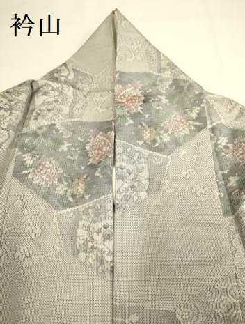 平和屋着物●本場大島紬 白大島 総絣 7マルキ 切嵌更紗花文 正絹 逸品 DAAZ5048du