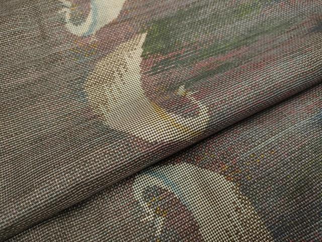 平和屋着物●本場大島紬 9マルキ 孔雀間道 正絹 逸品 DAAZ5061du