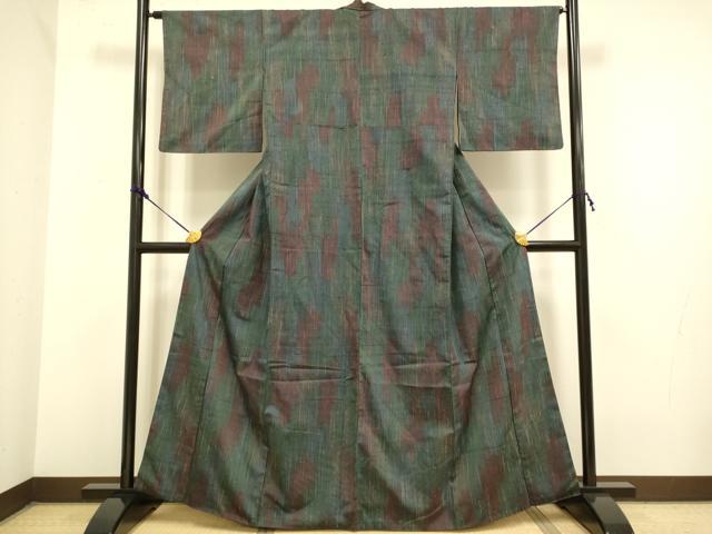 平和屋着物●上質な紬 霞文 正絹 逸品 DAAZ5091du