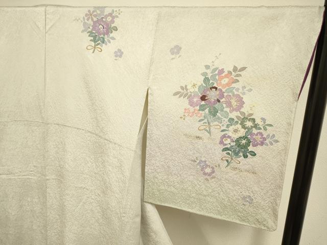 平和屋着物●訪問着 草花文 金彩 正絹 逸品 DAAZ5107du