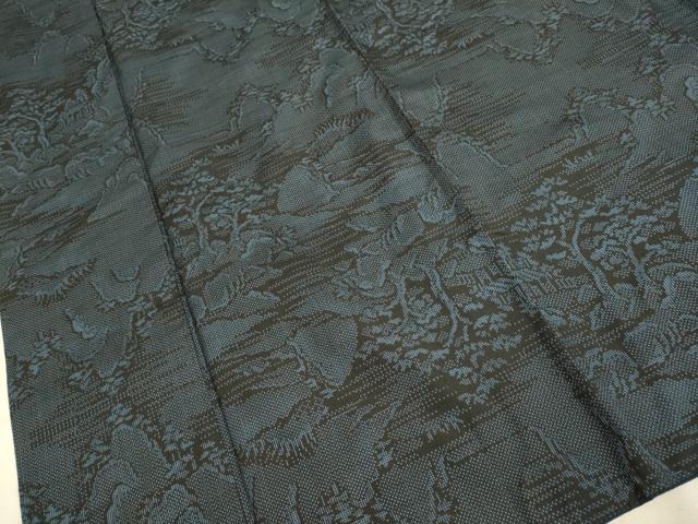平和屋着物●本場大島紬 7マルキ 風景文 正絹 逸品 DAAZ5125du