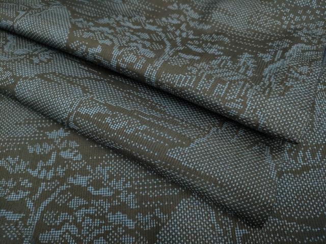 平和屋着物●本場大島紬 7マルキ 風景文 正絹 逸品 DAAZ5125du