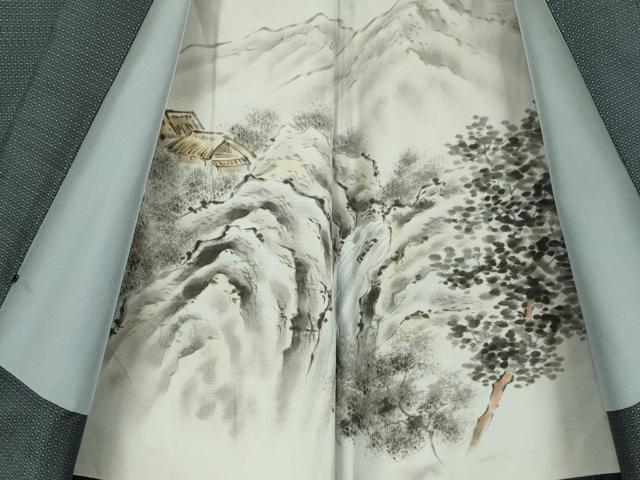 平和屋着物●男性 本場大島紬 アンサンブル 長羽織 80亀甲 総詰め 正絹 逸品 DAAZ5139du