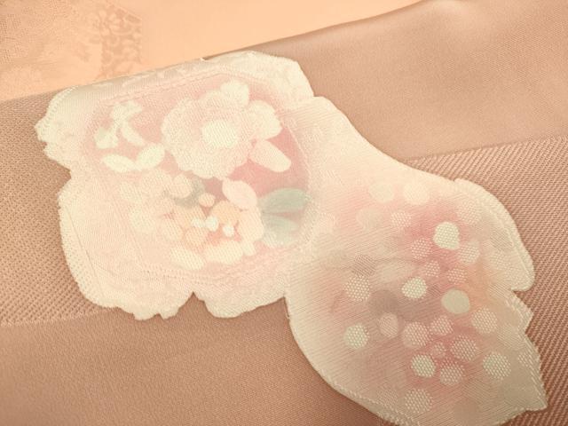 平和屋着物▼上質な小紋 地紋起こし 陶器花文 暈し染め 正絹 逸品 DAAZ5181du