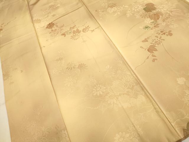 平和屋着物▼上質な小紋 地紋起こし 草花文 暈し染め 正絹 逸品 DAAZ5183du