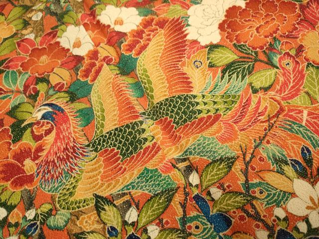 平和屋着物▼訪問着 孔雀花文 鬼しぼ縮緬 正絹 逸品 DAAZ5188du