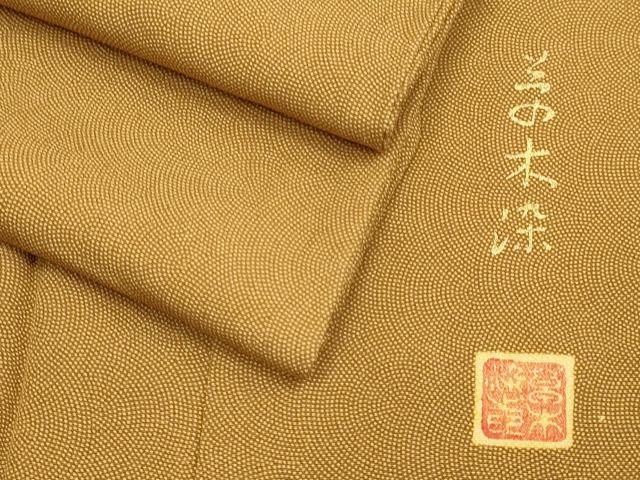 平和屋着物●江戸小紋 草木染 鮫小紋柄 正絹 逸品 DAAZ5238du