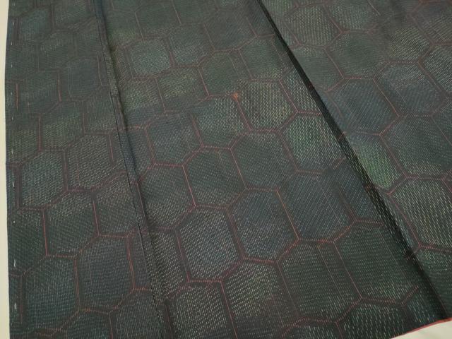 平和屋着物■上質な紬 亀甲文 正絹 逸品 DAAZ5418du