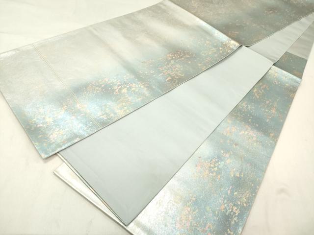 平和屋着物◎六通柄袋帯 霞文 陶漆箔 正絹 逸品 DAAZ5827ea
