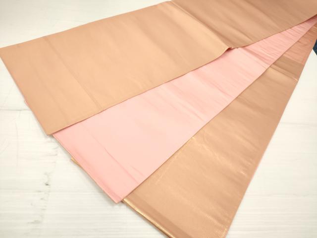 平和屋着物◎六通柄袋帯 霞文 金糸 正絹 逸品 DAAZ5927ea