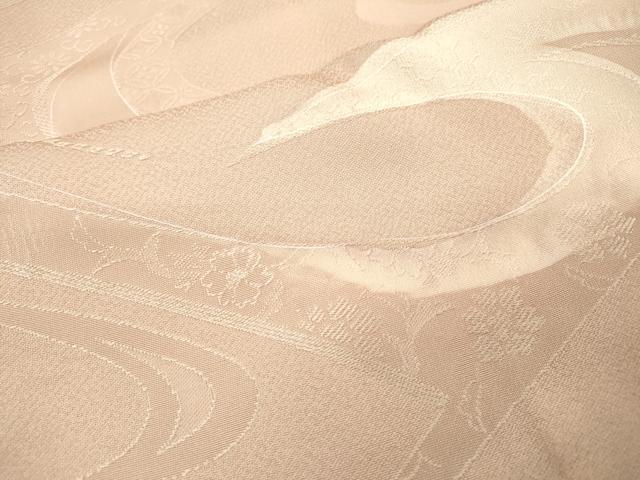 平和屋着物▼上質な小紋 地紋起こし 流水花文 暈し染 正絹 逸品 未使用 DAAZ6831fe