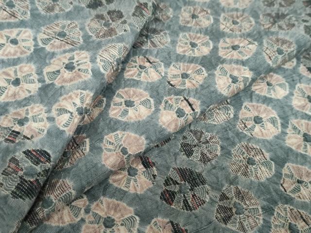 平和屋着物●上質な紬 蜘蛛絞り 正絹 逸品 DAAZ7044ud