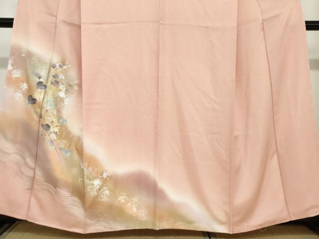 平和屋着物●訪問着 蔦の葉文 暈し染め 金彩 正絹 逸品 未使用 DAAZ7053ud