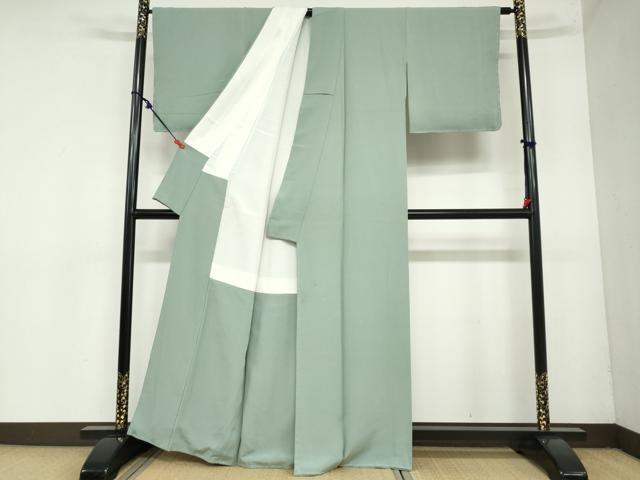 平和屋着物●上質な色無地 柳染色 正絹 逸品 未使用 DAAZ7098ud