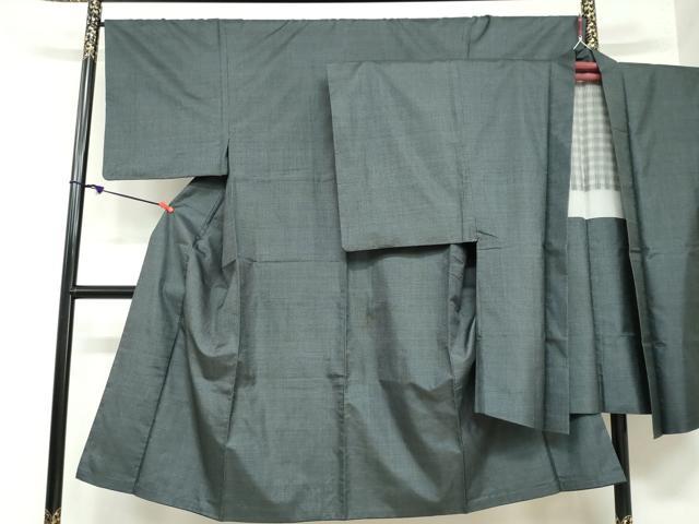 平和屋着物●男性 本場大島紬 アンサンブル 長羽織 100亀甲 総詰め 正絹 逸品 DAAZ7113ud