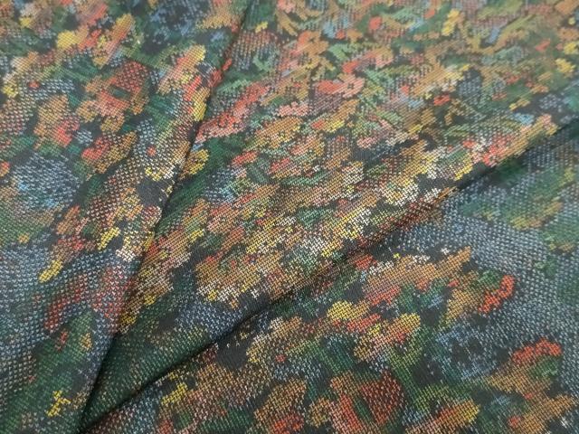 平和屋着物●本場大島紬 9マルキ 樹林風景文 正絹 逸品 DAAZ7163ud