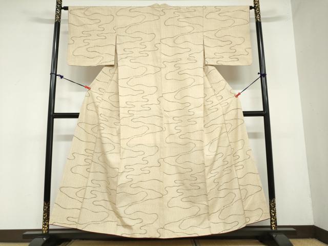 平和屋着物●上質な紬 抽象文様 正絹 逸品 DAAZ7200ud