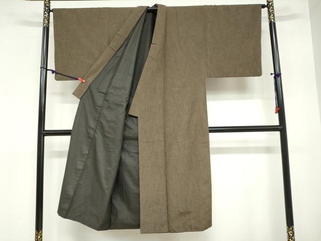 平和屋着物●男性 紬 アンサンブル 霞文 正絹 逸品 DAAZ7221ud