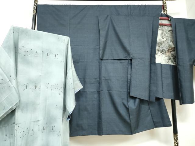 平和屋着物●男性 本場大島紬 アンサンブル 長襦袢セット(袷) 100亀甲 総詰め 正絹 逸品 DAAZ7226ud
