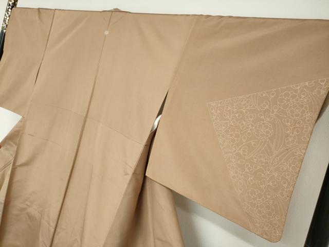 平和屋着物●本場縞大島紬 訪問着 刺繍 草花文 正絹 逸品 DAAZ7242ud