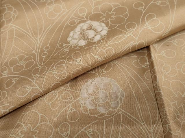 平和屋着物●本場縞大島紬 訪問着 刺繍 草花文 正絹 逸品 DAAZ7242ud