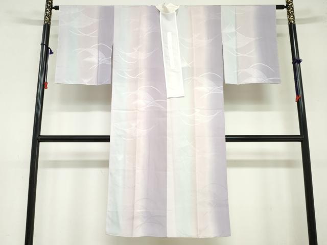 平和屋着物●長襦袢 袷 吉祥芝地紋 暈し染め 正絹 逸品 DAAZ7269ud