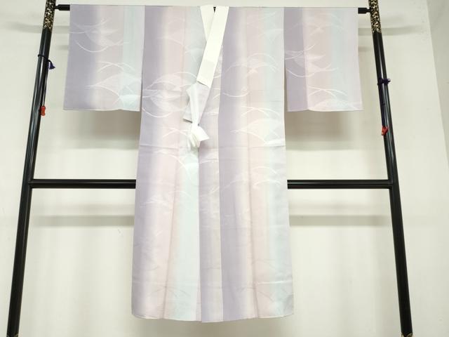 平和屋着物●長襦袢 袷 吉祥芝地紋 暈し染め 正絹 逸品 DAAZ7269ud