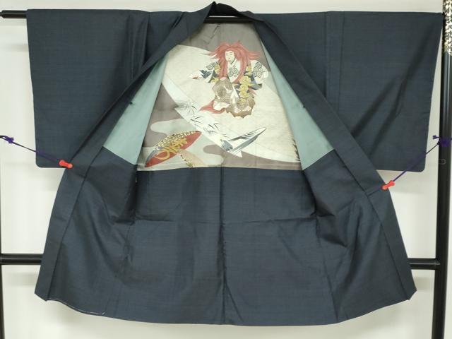 平和屋着物●男性 本場大島紬 アンサンブル 長羽織 80亀甲 総詰め 正絹 逸品 DAAZ7304ud