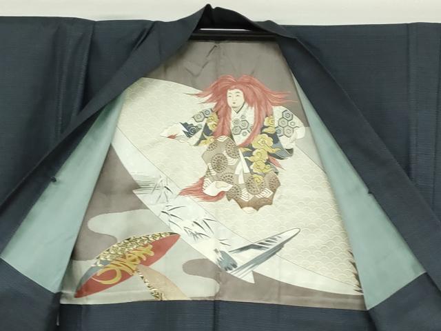 平和屋着物●男性 本場大島紬 アンサンブル 長羽織 80亀甲 総詰め 正絹 逸品 DAAZ7304ud