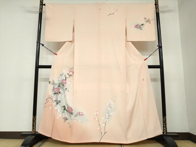 平和屋着物●訪問着 友禅 作家物 枝花文 暈し染め 正絹 逸品 DAAZ7318ud