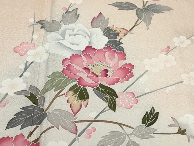平和屋着物●訪問着 友禅 作家物 枝花文 暈し染め 正絹 逸品 DAAZ7318ud