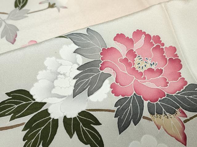 平和屋着物●訪問着 友禅 作家物 枝花文 暈し染め 正絹 逸品 DAAZ7318ud