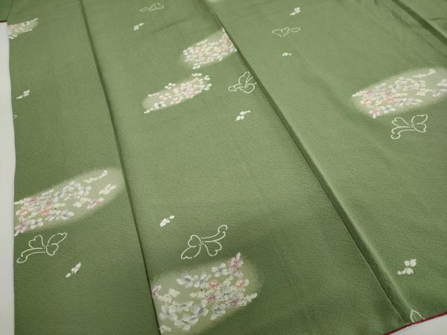 平和屋着物●上質な小紋 舞花文 蛍暈し 正絹 逸品 DAAZ7428ud