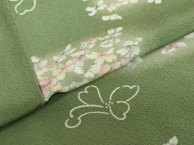 平和屋着物●上質な小紋 舞花文 蛍暈し 正絹 逸品 DAAZ7428ud