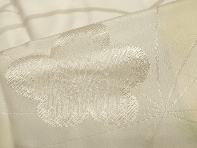平和屋着物●振袖用長襦袢 袷 舞梅地紋 暈し染め 半衿刺繍 正絹 逸品 DAAZ7457ud