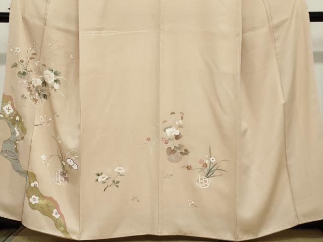 平和屋着物●訪問着 刺繍 飾花文 金彩 正絹 逸品 DAAZ7557ud