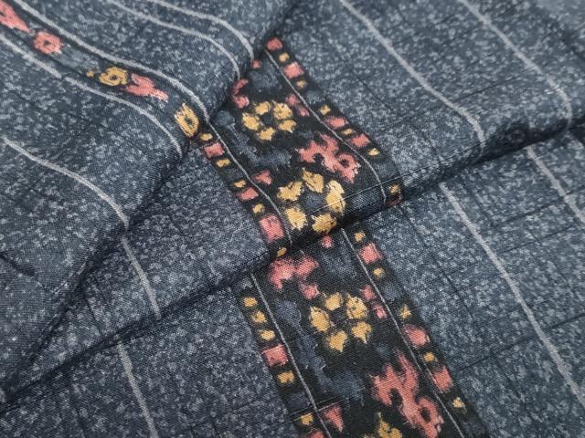 平和屋着物●上質な小紋 草花間 正絹 逸品 未使用 DAAZ7587ud