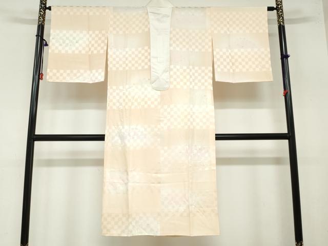平和屋着物●長襦袢 無双仕立て 横段草花文 暈し染め 正絹 逸品 DAAZ7628ud