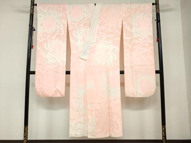 平和屋着物●振袖用長襦袢　袷　乱菊地紋　暈し染め　正絹　逸品　DAAZ7632ud 平和屋着物○振袖用長襦袢 袷 乱菊地紋 暈し染め 正絹 逸品 DAAZ7632ud