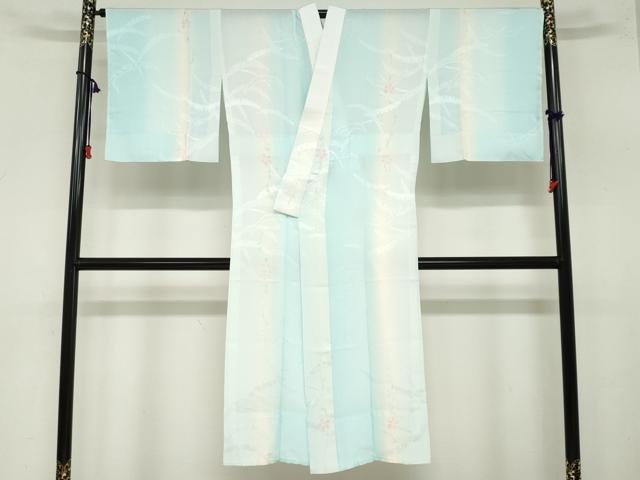 平和屋着物●長襦袢 無双仕立て 雪芝草花文 正絹 逸品 未使用 DAAZ7633ud