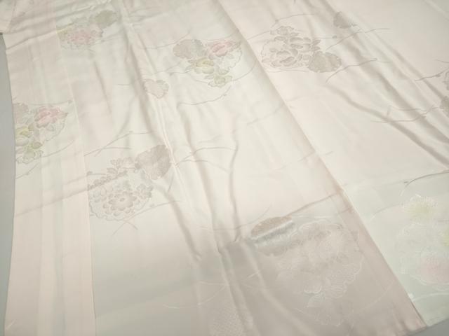 平和屋着物●振袖用長襦袢 袷 雪輪草花地紋 暈し染め 京都きもの友禅扱い 半衿刺繍 正絹 逸品 DAAZ7636ud